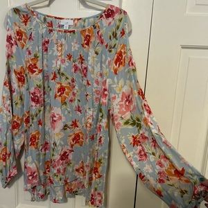 J.jill cold-shoulder floral top